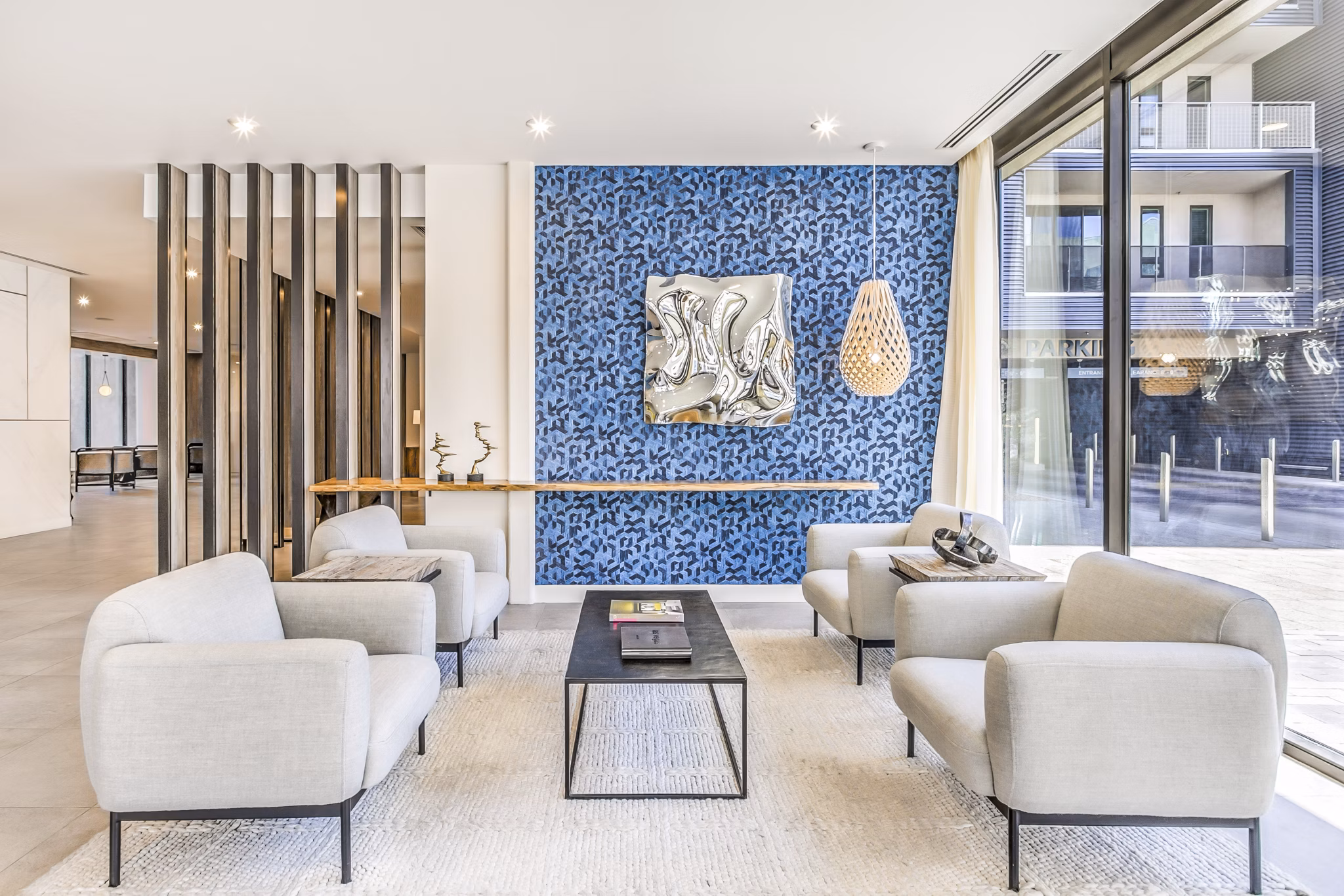 Clubhouse featuring modern design and comfortable seating at Parc Haven Apartments luxury complex