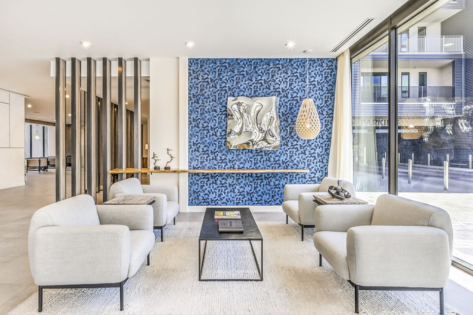 Clubhouse featuring modern design and comfortable seating at Parc Haven Apartments luxury complex