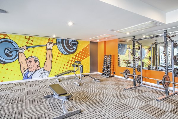 Modern fitness center with state-of-the-art equipment at Parc Haven Apartments in a vibrant community setting