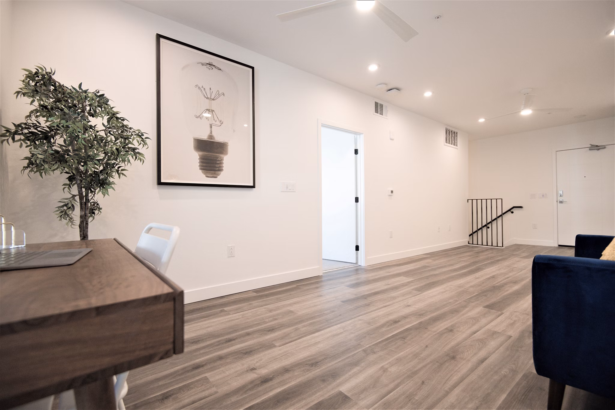 Modern kitchen with stainless steel appliances at Parc Haven Apartments