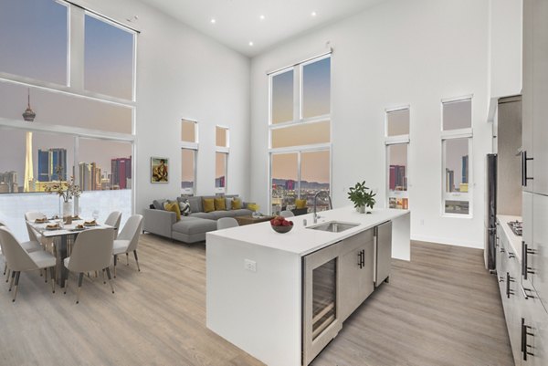 Modern kitchen with sleek appliances at Parc Haven Apartments for luxury living experience