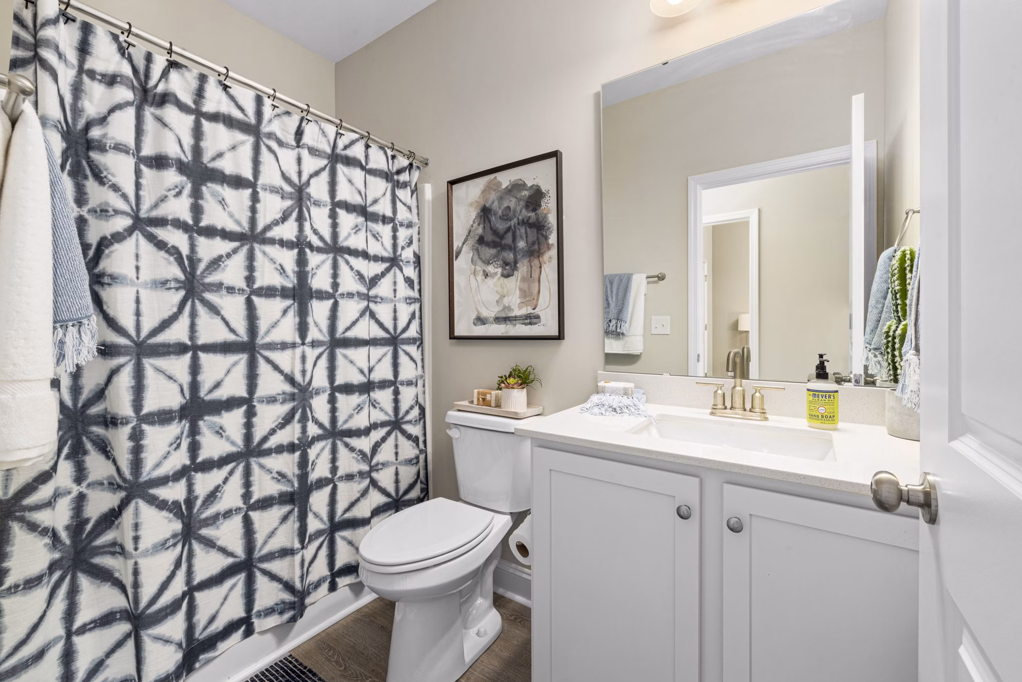 Modern bathroom with elegant finishes at Banyan Silo Ridge Apartments, offering a luxurious living experience