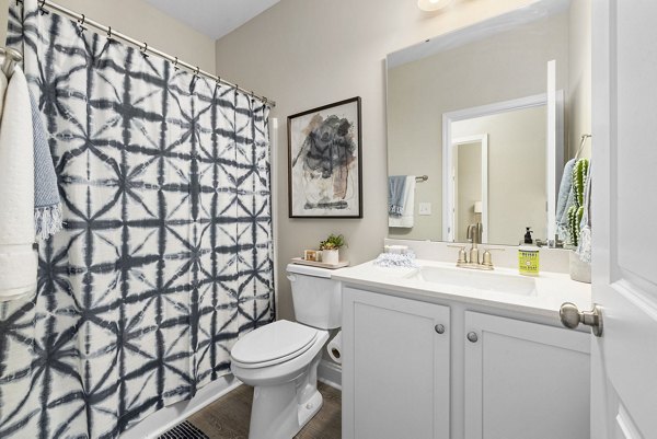 Modern bathroom with elegant finishes at Banyan Silo Ridge Apartments, offering a luxurious living experience