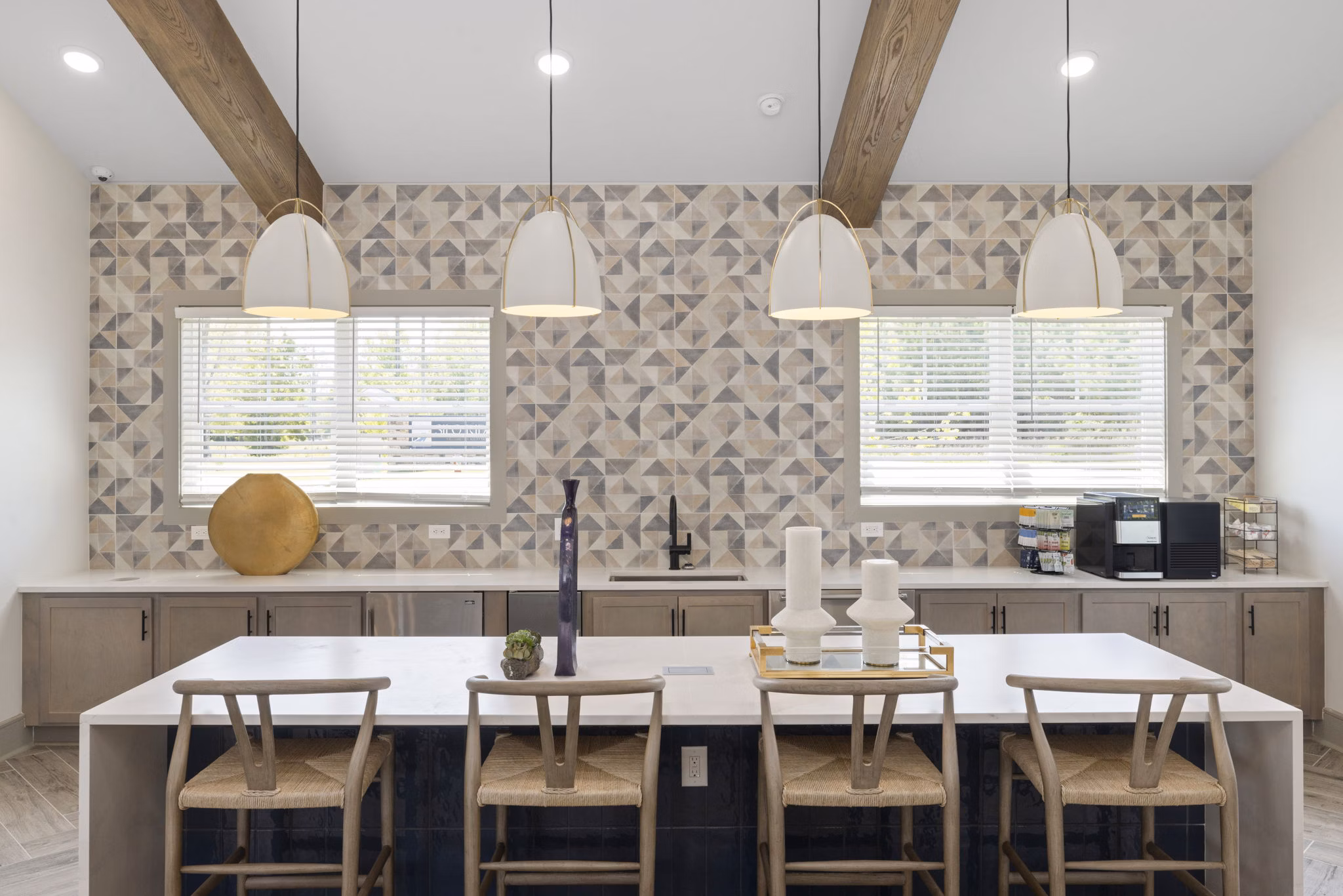 Clubhouse with modern design features at Banyan Silo Ridge Apartments