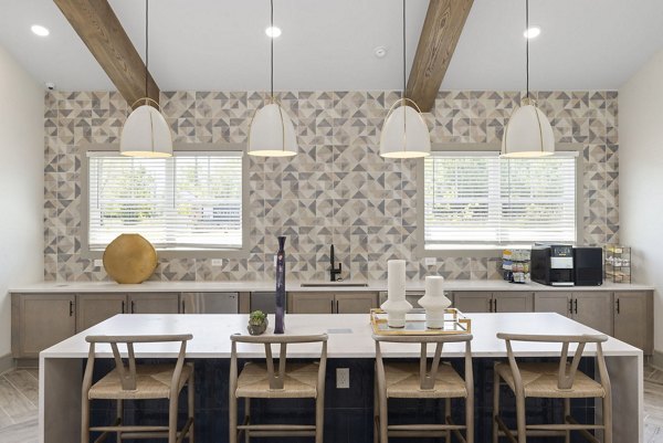 Clubhouse with modern design features at Banyan Silo Ridge Apartments