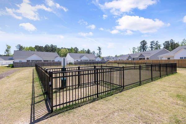 Dog-friendly park with agility equipment at Banyan Silo Ridge Apartments