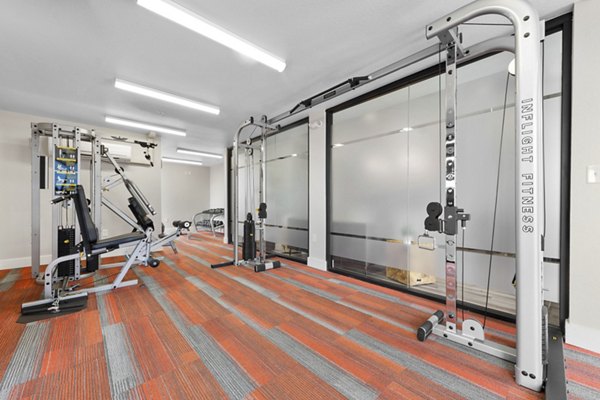 State-of-the-art fitness center equipped with modern machines at Verve Apartments, perfect for an active lifestyle
