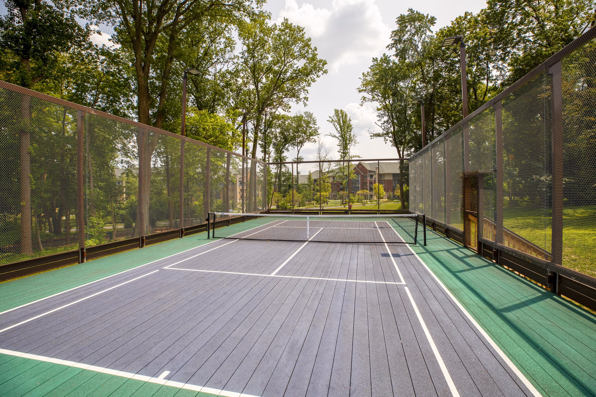 Indoor sports court at Maybrook Apartments designed for active living in luxury apartments