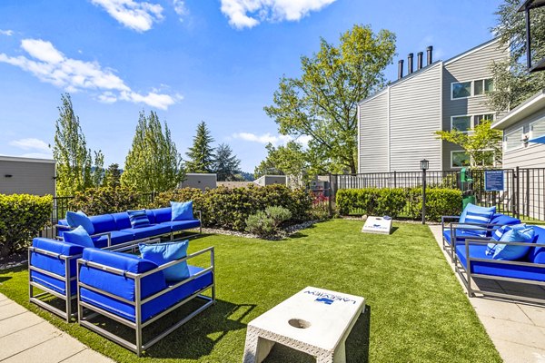 Relaxing recreational area with lush greenery at Lakeview at Newcastle Apartments