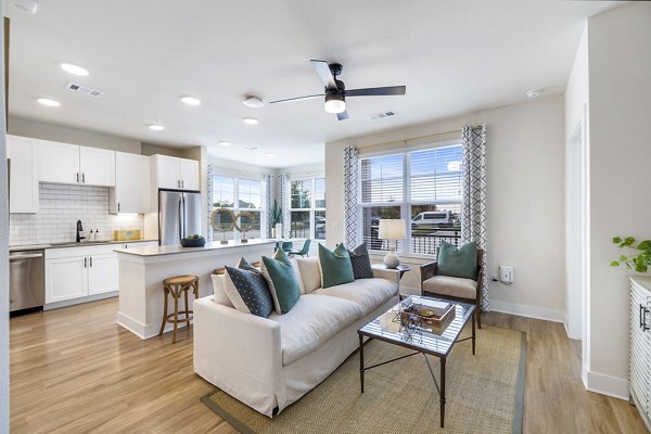 living room at Elan Harvest Green Apartments