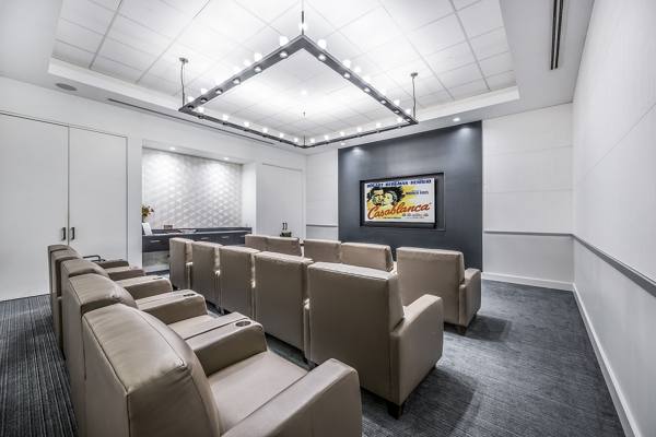 clubhouse theater at Avenu at Natick Apartments