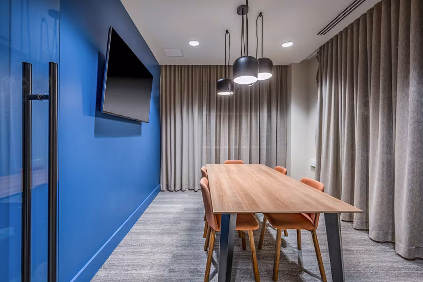 State-of-the-art clubhouse meeting facility at One North of Boston Apartments, ideal for gatherings and business in a luxury setting
