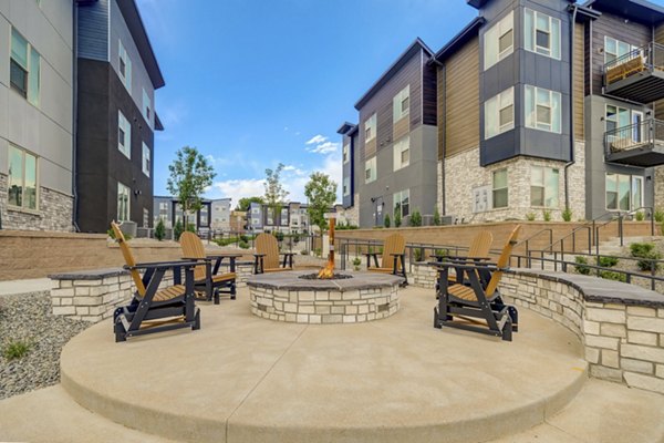fire pit at Broadstone Wren Apartments