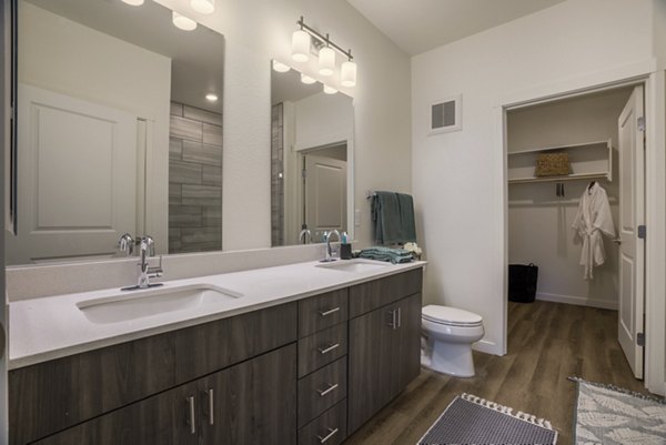 bathroom at Allaso Journal Center Apartments