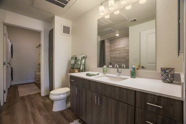 bathroom at Allaso Journal Center Apartments