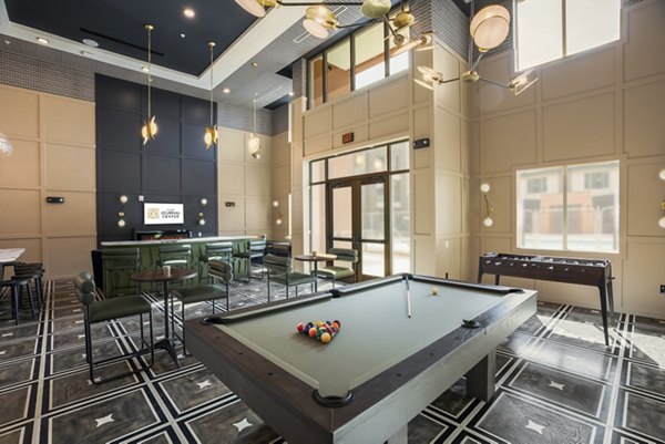 Clubhouse featuring modern design and social spaces at Allaso Journal Center luxury apartments