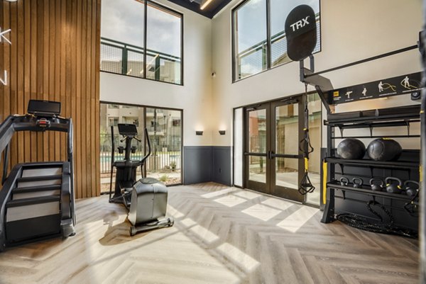 fitness center at Allaso Journal Center Apartments