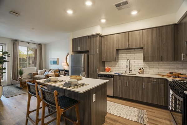 kitchen at Allaso Journal Center Apartments