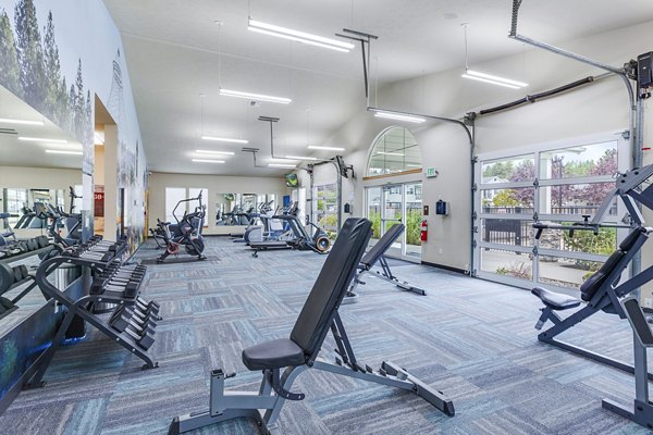 fitness center at Trillium Apartments