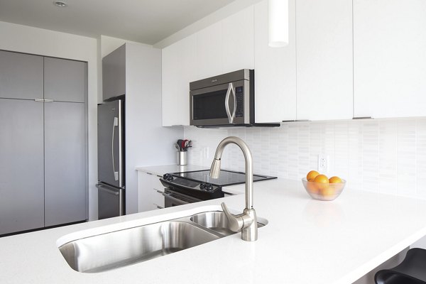 Kitchen at the Radian Apartments