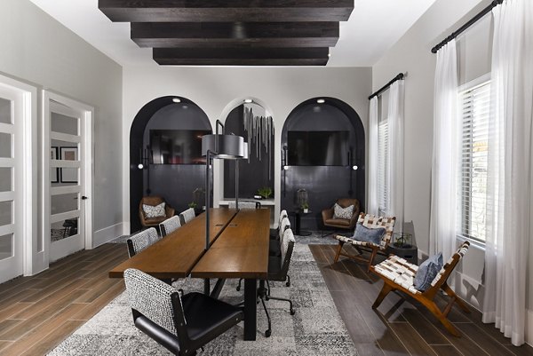 State-of-the-art meeting facility at Austin Avenue Apartments featuring modern technology for seamless presentations and conferences