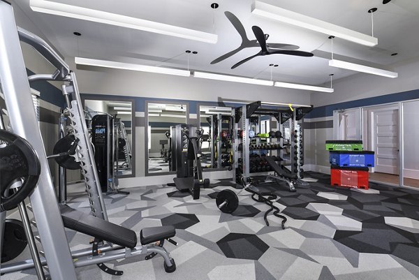 fitness center at Austin Avenue Apartments