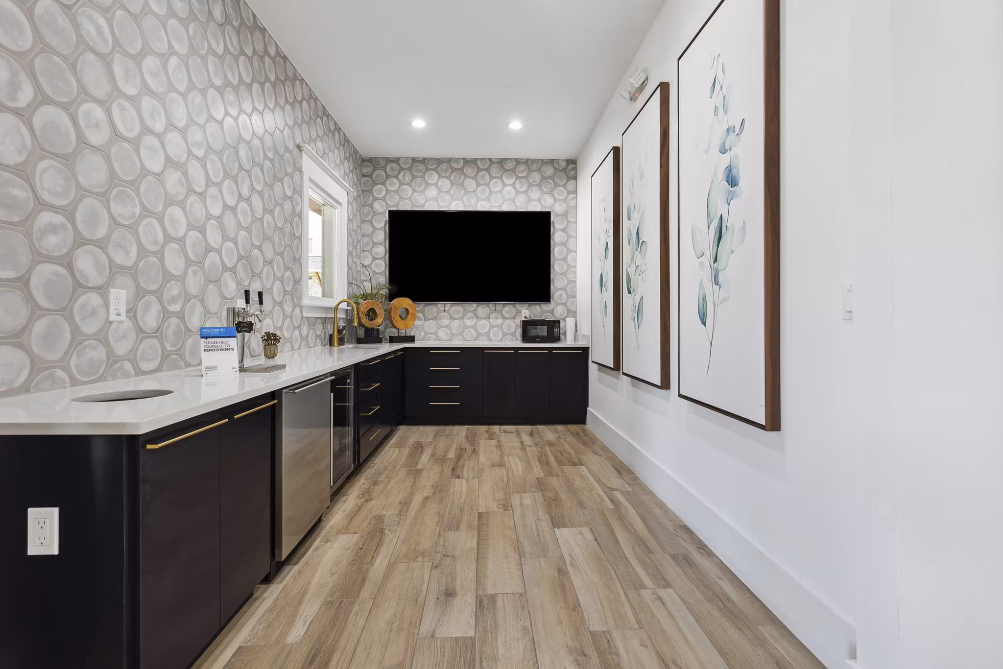 Clubhouse featuring modern design and community spaces at The Banks at Rivergate Apartments