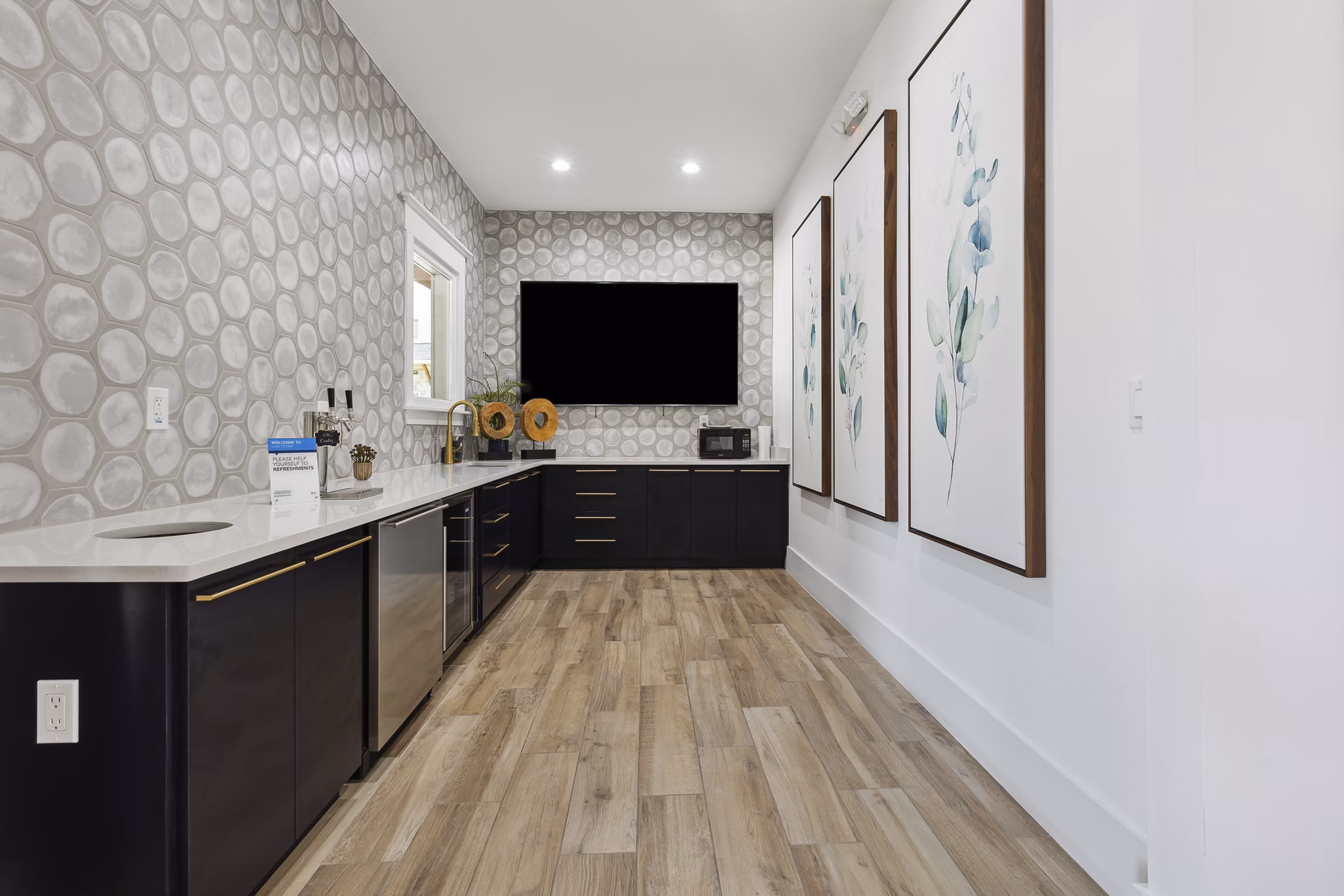 Clubhouse featuring modern design and community spaces at The Banks at Rivergate Apartments