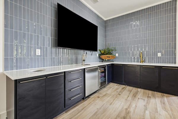 Clubhouse featuring modern amenities at The Banks at Rivergate Apartments