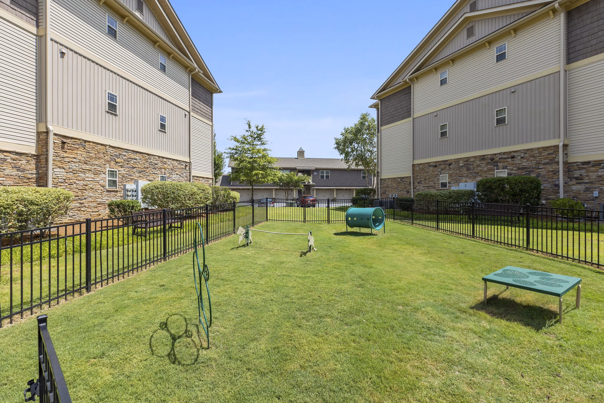 Dog-friendly park at The Banks at Rivergate Apartments