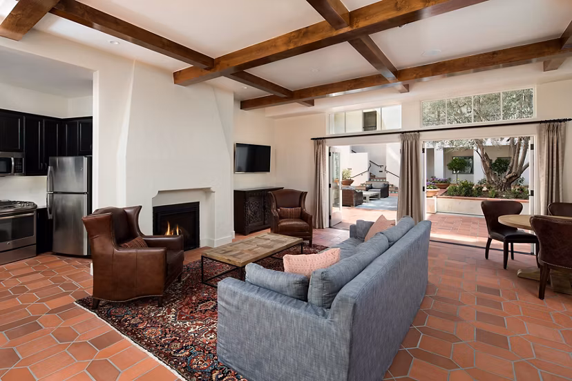 Clubhouse with elegant interiors at Andalucia Apartments, a luxury Greystar property