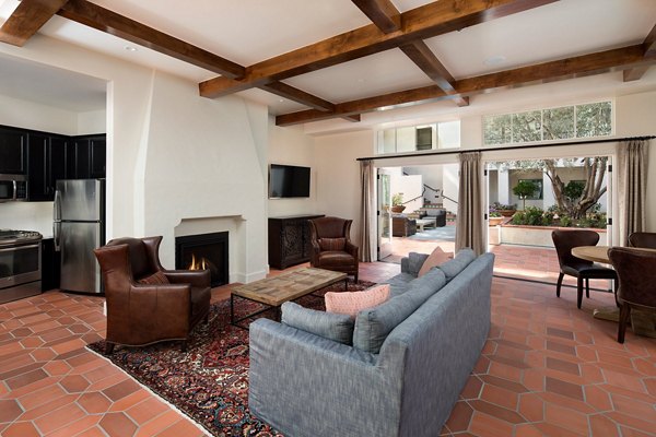 Clubhouse with elegant interiors at Andalucia Apartments, a luxury Greystar property