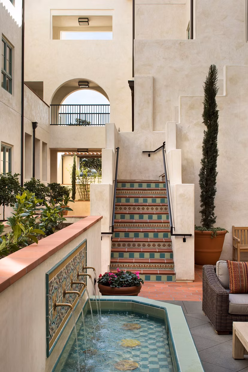 Clubhouse with modern furnishings in Andalucia Apartments