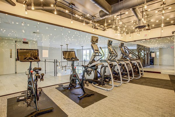 Modern fitness center with state-of-the-art equipment at Centro Arlington Apartments