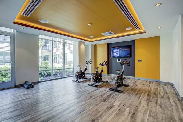 yoga/spin studio at Centro Arlington Apartments