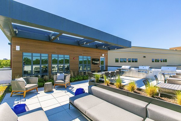 Skyline views from rooftop deck at Centro Arlington Apartments