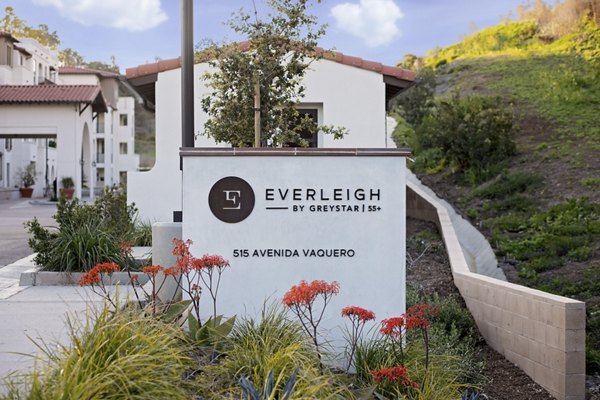 Signage of Everleigh San Clemente luxury apartments in scenic coastal area