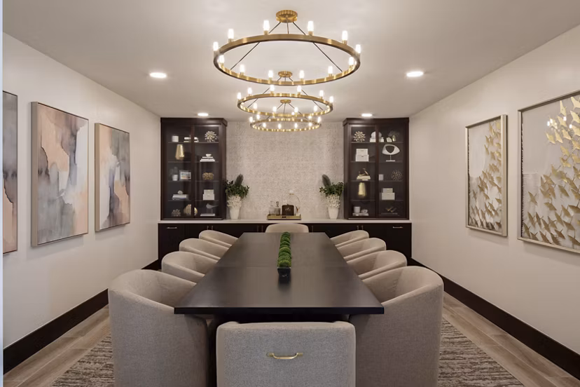 Meeting facility with modern setup at Everleigh San Clemente Apartments, ideal for business gatherings and events