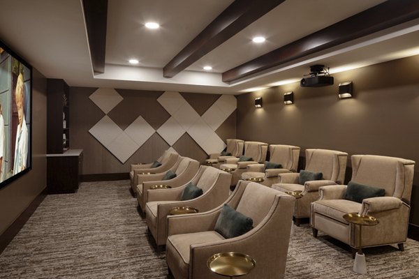 Modern theater with plush seating at Everleigh San Clemente Apartments, perfect for luxury entertainment experiences