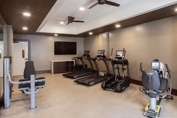 State-of-the-art fitness center with modern equipment at Everleigh San Clemente Apartments