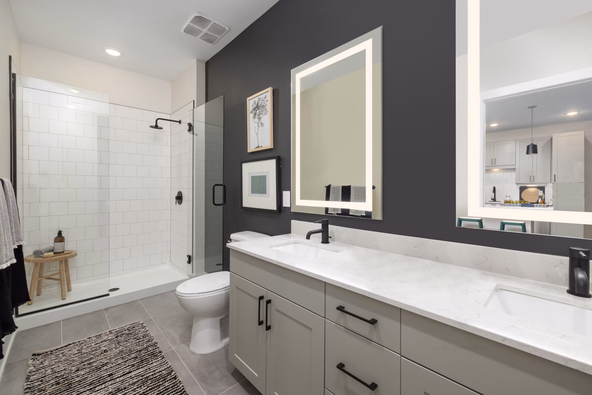 Spacious bathroom featuring modern fixtures at The Signal Apartments