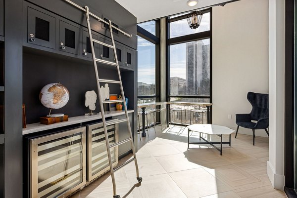 Clubhouse with modern design and comfortable seating at The Signal Apartments
