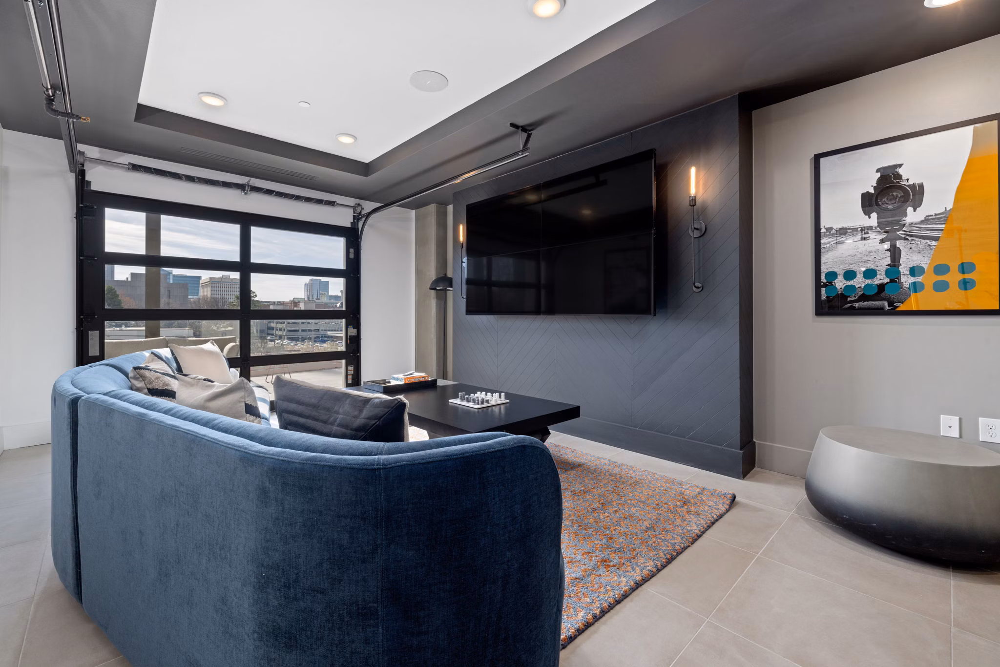 Luxurious clubhouse featuring modern decor at The Signal Apartments