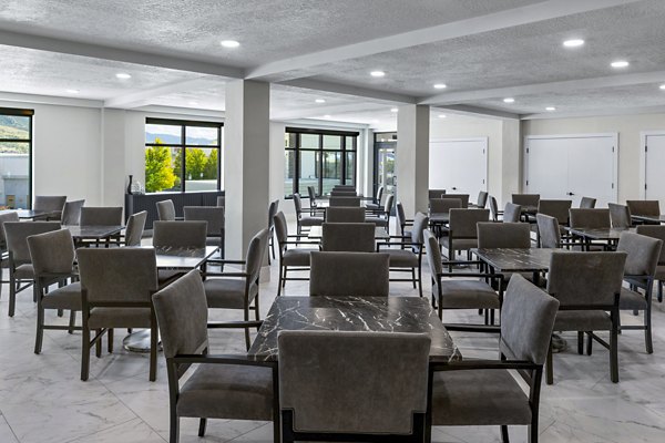 clubhouse cafeteria at Bri at Station Park Apartments