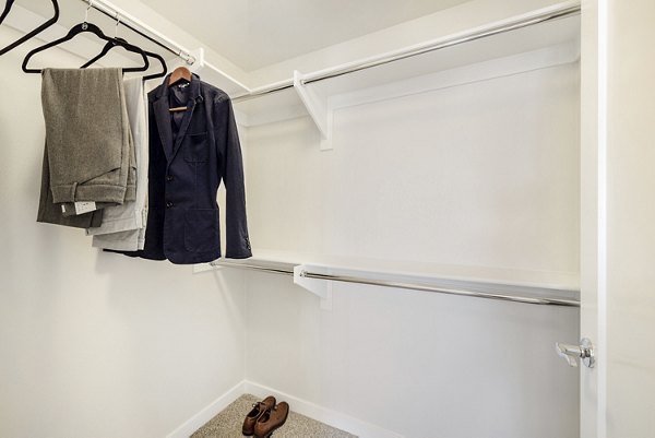 bedroom closet at Brio Apartments