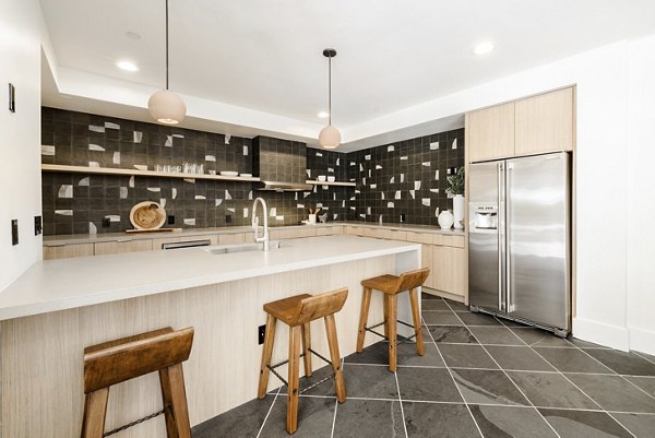 clubhouse kitchen at Brio Apartments