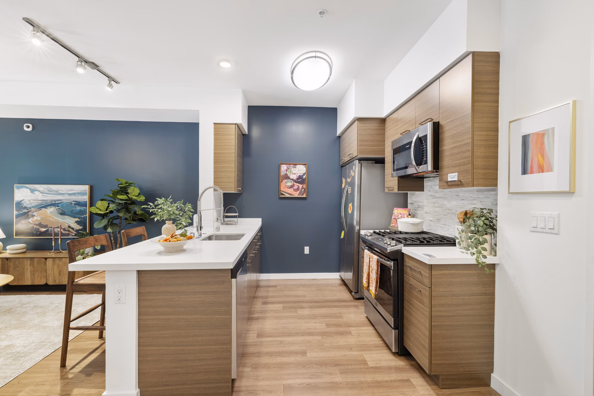 kitchen at Next on Lex Apartments