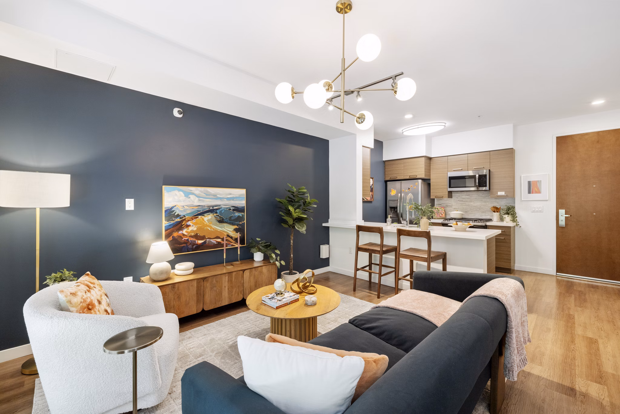 living room at Next on Lex Apartments