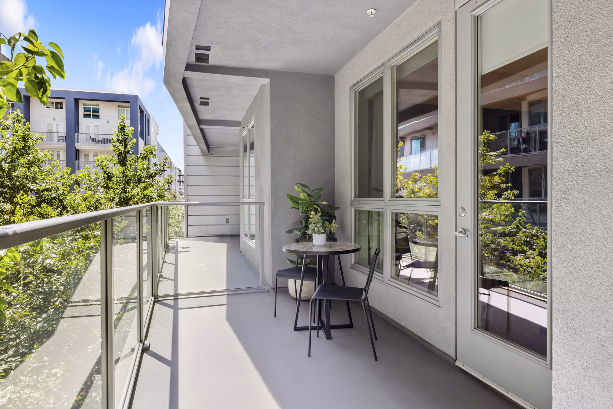 patio at Next on Lex Apartments