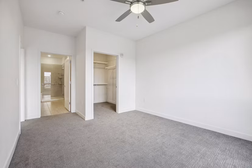 Bedroom featuring modern design and cozy furnishings at Avidor Edina Apartments, luxury living for active adults in a prime location